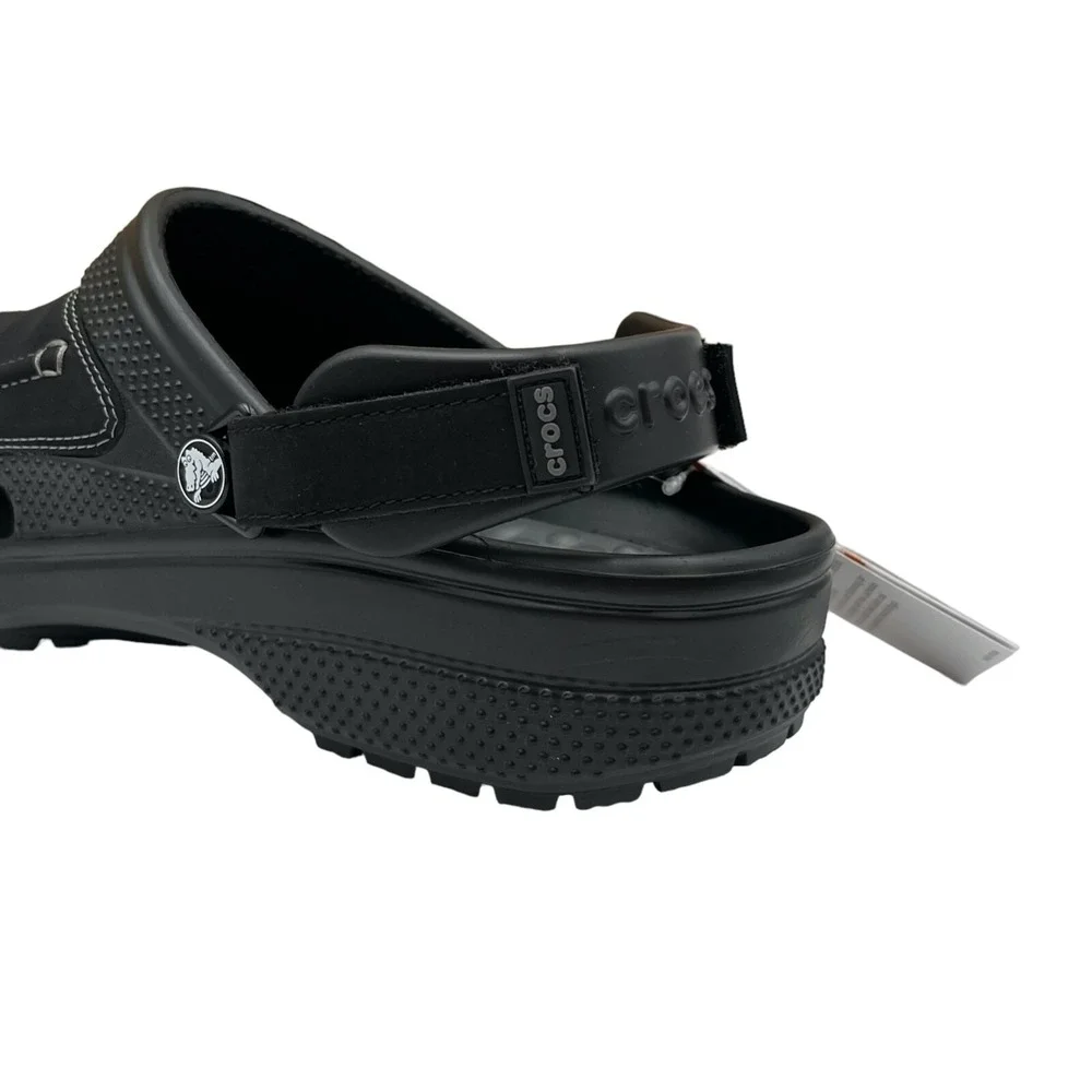 Crocs Men's Yukon Vista ll LiteRite Slip-on Clogs Size 11 Black Faux Leather
